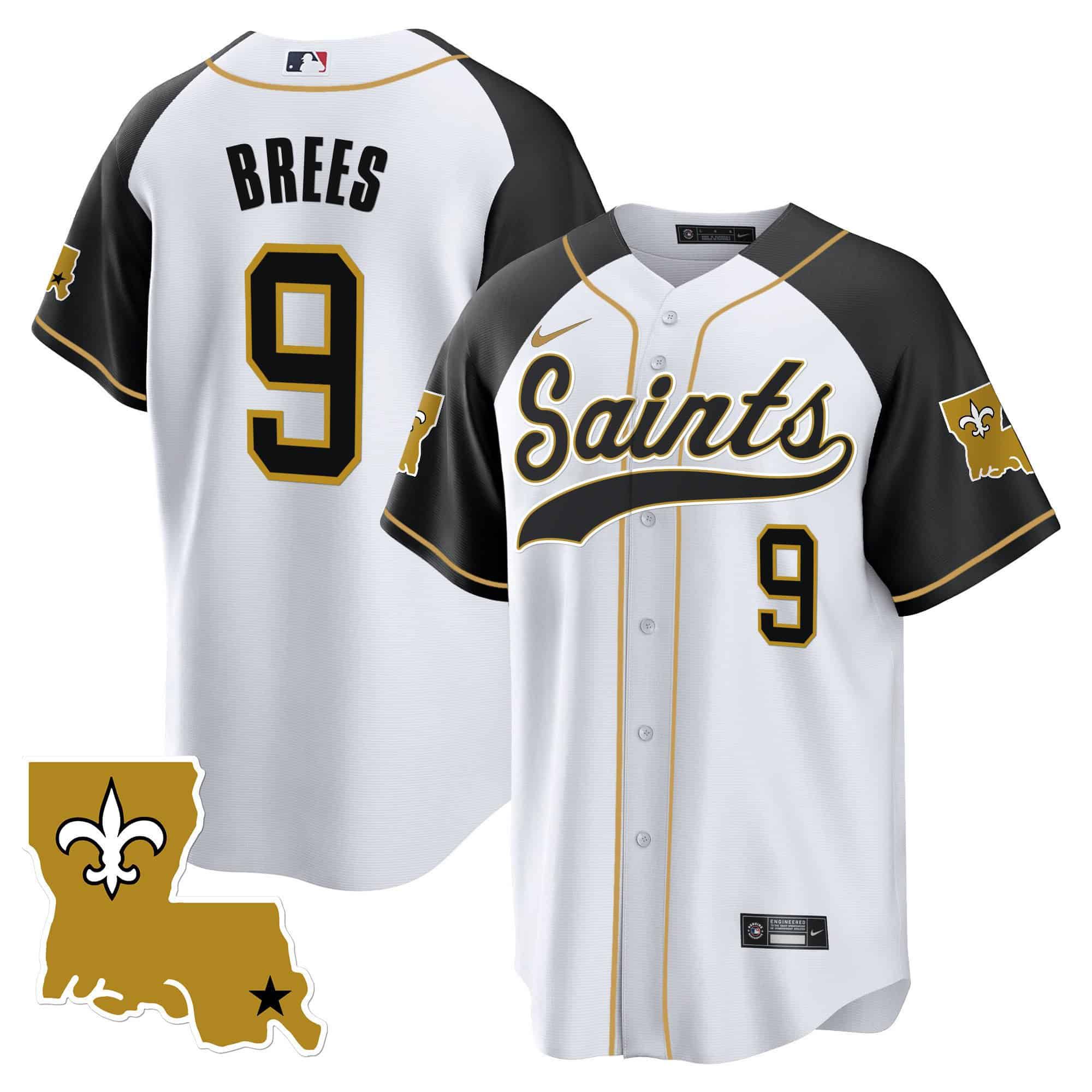 Men New Orleans Saints #9 Brees White 2024 Nike 1987 Legacy Cool Base NFL Jersey style 1